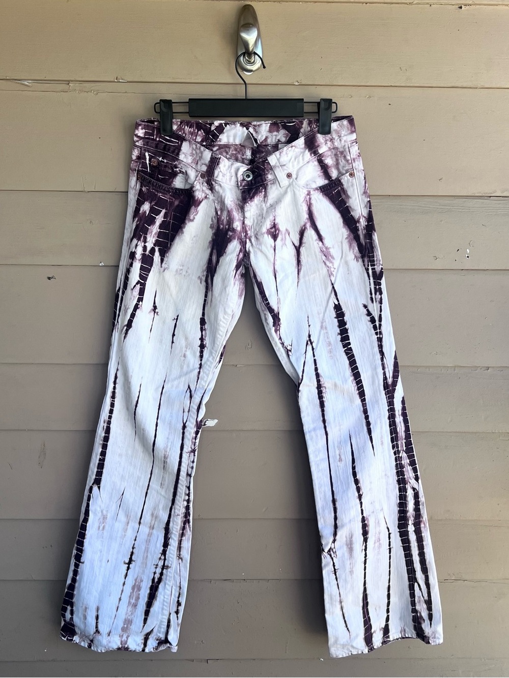 Lucky Brand Tie-Dye Low Rise Jeans Size 12/31 Y2K Boho